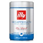 illy Ground Coffee Espresso - 100% Arabica Coffee Ground – Classico Decaf Roast - Notes of Caramel, Toasted Bread & Chocolate - Rich Aromatic Profile - Precise Roast - No Preservatives – 250g