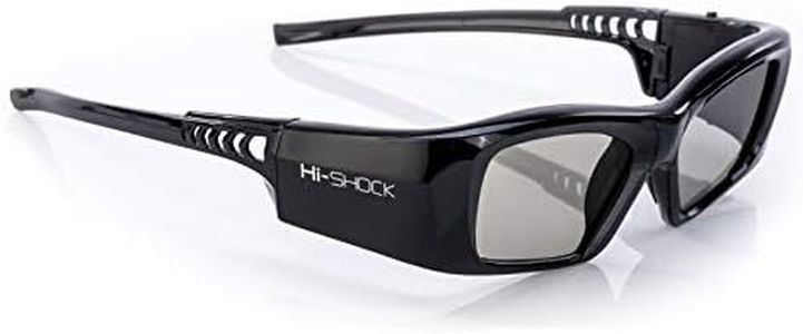 Hi-Shock BT/RF Pro Black Diamond Bluetooth 3D Glasses for 3DTV & 3D RF Projector from Sony, Epson, Jvc, Samsung, Panasonic [Shutter Glasses, 120 Hz, Rechargeable, 39 g, Wireless