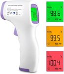 Forehead Thermometer for Adults Kids, Non-Contact Infrared Thermometer with Fever Alarm, Digital Thermometer with 32 sets of Memory Data, Thermometer for Adults and Kids