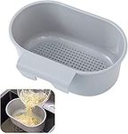 Kitchen Sink Drain Strainer Basket Compost Corner Sink Swan Strainer Basket Hanging Sink Corner Colander Triangle Multifunction Kitchen Sink Food Catcher Basket Waste Filter Wash Fruit(Grey)