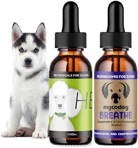 Hemp Dog Health Dog Respiratory Duo: Heal Hemp Oil for Dogs Respiratory & Immune Support | MycoDog Breathe Mushroom Extract Respiratory Support with Reishi Mushroom, Chaga, Cordyceps Mushroom