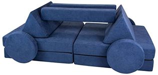 Velinda Modular kids sofa, children convertible sofa, sofa bed, toddler, sofa playset (colour: navy)