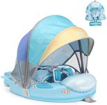 2025 New Mambobaby Float, Baby Floats with Canopy for Waist Swimming Ring Non-Inflatable Pool Floats with Adjustable Safety Strap &Upgrade Add Tail for Infant Toddler 3-24 Months (Submarine)