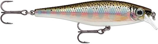 Rapala BX Minnow Lure with Two No. 4 Hooks, 0.9-1.5 m Swimming Depth, 10 cm Size, Rainbow Trout