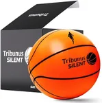 Tribunus Pro Size 7 Silent Basketball - 29.5" Airless Indoor Basketball, Orange Grooved Foam, Higher Bounce, Non-Deforming Packaging, Ideal for Quiet Indoor Practice (Orange, Size 7)