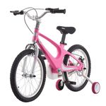 BSTSEL Children's Bicycle 14" 16" 18" Blue & Pink Kids Bike Boys&Girls Children Bicycle With Silent Stabilizers And Double Brakes Ages 2-9 Years Old Children Bike Gift (Pink, 18 Inch)