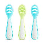 Munchkin® Gentle Dip Self-Feeding Pre-Tensil, 3 Pack, Mint Blue/Green