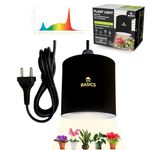 Basics Smart Plant Light (Wi-fi + Bluetooth) 20W, Automatic Scheduling, Wake Up & Sleep Mode, Intensity Control, Grow Indoor Plants Lights (Warm White, Only Light)