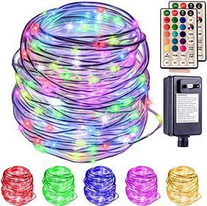 132Ft Outdoor Rope Lights, Color Changing String Lights Waterproof,400 LED Fairy String Lights with Remote ,Christmas Twinkle Lights Plug in , for Halloween Bedroom Patio Wedding Party Décor