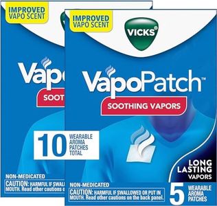 Vicks VapoPatch, Wearable Mess-Free Aroma Patch, Soothing & Comforting Non-Medicated Vicks Vapors, For Adults & Children Ages 6+, 5ct (2 pack)