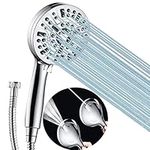 High Pressure Shower Head with Handheld, 8 Spray Settings + 2 Power Jet Modes Shower Heads, 5.04" Detachable Showerhead Set with Stainless Steel Hose