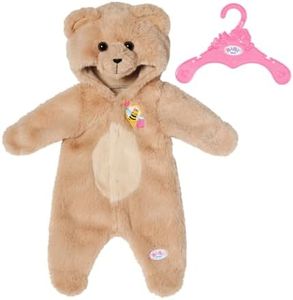 BABY born Bear Suit 836088 - Onesie Bear Outfit with Super Soft Material for 43cm Dolls - Suitable for Children from 3 Years Old