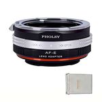 PHOLSY Lens Mount Adapter with Aperture Ring Compatible with Sony A Minolta AF Lens to Sony E Mount Camera a1 a9ii a7S iii/ii, a7R v/iv/iii, a7C a7 iv/iii/ii, a6600 a6500 a6400 a6300 a6000 NEX etc.