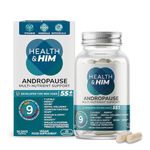 Health & Him Andropause 55+ Testosterone Supplements for Men | 60 Capsules | Mens Multivitamin for Hormone Balance Support with Shilajit & Lycopene| Vegan, Gluten-Free Vitamins for Men