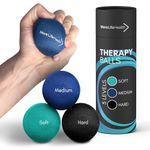 More Life Health Squeeze Balls for Hand Therapy, Exercise, Arthritis - Grip Strengthener Occupational Equipment for Finger, Wrist, Carpal Tunnel, Pain Relief, Stress