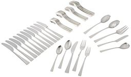 Gorham Biscayne 65-Piece Flatware Set, Stainless Steel, Silver