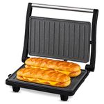 Innoteck Panini Press - 750W Sandwich Toaster with Non-Stick Plates, Non-Stick panini maker with Heat-Resistant Handle & Hinge Lid Storage Lock, Health Grill with Light Indicators for Toasts & Paninis