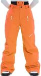 HIGH EXPERIENCE Ski Pants Snow Snowboard Pants Waterproof Insulated Baggy Windproof Hiking Winter Warm for Men Women (Orange, X-Large)