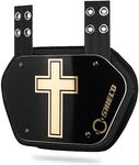 O Shield Golden Cross Chrome Football Back Plate, Lower Back Pads for Football Players, Rear Protector, Golden Cross, Adult Fit