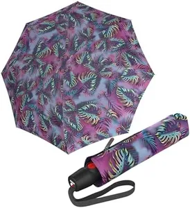 Knirps T.200 Duomatic Compact Rain Umbrella in Jamaica – Wind Tunnel Tested to 93 mph, Aluminum Steel Fiberglass Frame, 38in Canopy, OEKO-TEX, High-Performance Automatic Travel Umbrellas