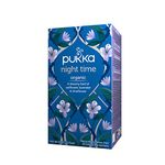 Pukka Night Time Organic Herbal Tea - 20 Count (Pack of 4), Soothing Bedtime Blend, Naturally Caffeine-Free