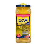 Zero In Fly Max Ready-Baited Disposable Fly Trap Super Effective Fly Catcher, Disposable Insect Attractant for Outdoor Use, Covers up to 10m Radius, Yellow