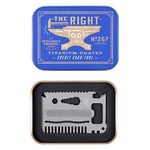 Gentlemen's Hardware Titanium Credit Card Tool: with 15 Useful Tools, Silver, Product Size: 53 x 83 x 2mm, Packaged in an Illustrated tin.