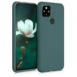 kwmobile Case Compatible with Google Pixel 4a 5G Case - Soft Slim Protective TPU Silicone Cover - Blue Green