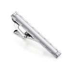 UJOY Mens Tie Pin Bar Enamel Silver Classic Men's Fashion Accessories (Polish)