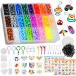 GOLDGE Fuse Beads Kits, 24 Colors Iron Beads Set 6300 Pcs, Fuse Beads with Pegboards, Ironing Papers, Tweezers, Pattern Guide, Lanyards, Hair Pins, Hair Band, Fuse Beads Kids Arts and Crafts