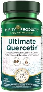 Purity Products Ultimate Quercetin 20x More Absorbable Than Ordinary Quercetin - Quercefit Phytosome, Zinc, Vitamin C & More - Supports Immune, Lung Function & More - 60 Veg Capsules