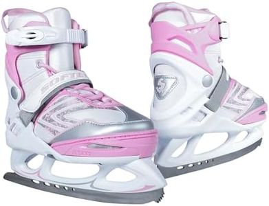 Jackson Ultima Softec Vibe Womens Ice Skates for Women & Girls Ice Skates – Comfortable Adjustable Figure Skates for Ice Skating & Recreational Figure Skating, Size Medium – White/Pink