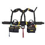 Custom Leathercraft DG5617 20-Pocket Pro Framer's Combo Apron Tool Belt and Yoke-style Suspenders