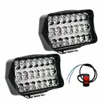 SORAX 5 Inch 21 LED Light Bar Universal Car & Bike 48W 6000K Flood Led Bar Off Road Driving Lights Led Fog Lights Lighting LED Work With on/off Switch (2.Pcs)