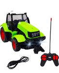 RUHANI Rechargeable 4 Function Remote Control Farmer Tractor with 1 Remote and 1 Charging Cable for kids (Multicolour)