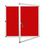 Provizon® Lockable Cover Fabric Notice Bulletin Board, Tamperproof with Mounting Screws (3 feet x 2 feet or 91 cm x 60 cm)