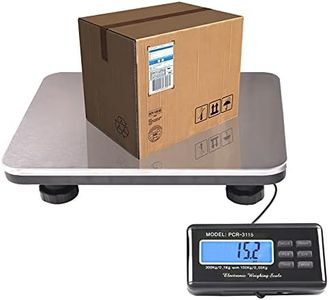 SurmountWay Shipping Scale 660lbs LCD Digital Platform Heavy Duty Portable Stainless Platform for Postal Shipping Scale Industrial Floor Scale W/ 14"X 12"