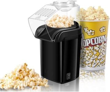 Drumstone (𝗦𝗽𝗲𝗰𝗶𝗮𝗹 𝟱 𝗬𝗲𝗮𝗿𝘀 𝗪𝗮𝗿𝗿𝗮𝗻𝘁𝘆) 1200W Air Popcorn Popper - Healthy Fat-Free Electric Popcorn Maker with Measuring Cup, Removable Lid & Hot Air Technology for Family Snacks