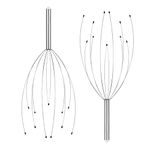 Scalp Massagers, 2 PACK Handheld Head Massage Tingler for Deep Relaxation, Hair Stimulation and Stress Relief. Scratcher for Man, Women, Kids and Pets（Silver）