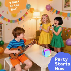 Fede Mini Karaoke Machine – Portable Bluetooth Speaker with Mic