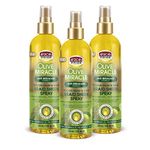 African Pride Olive Miracle Braid Sheen Spray (3 Pack) with tea tree oil and olive oil to protect and moisturize scalp and hair.12oz.