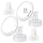 Maymom Compatible 24mm Flange & Duckbill Valve for Spectra S1 Spectra S2 Breastpump Not Original Spectra S2 Accessories Not Original Spectra Pump Parts Replace Spectra Duckbill, Replace Spectra Flange