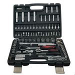 VOLTZ VZ-TK-94 Pcs Sleeve Tool Set For Mechanics,Metric And Standard 1/4,1/2 Socket Set,And Ratchet Set,Universal Joint,Plastic Toolbox Storage.