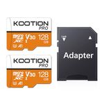 KOOTION 128GB Micro SD Card 2 Pack Micro SDXC UHS-I High Speed up to 90MB/s TF Card 128GB Card Memory U3,A1,V30, Full HD Video for Drone/Smartphone/Camera/Dash Cam/PC/Tablet