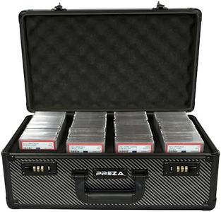 PREZA Graded Card Storage Box - Premium Trading Card Case for Graded Sports and TGC Collectibles - Carbon Fiber Slab Case Storage (X-Large)