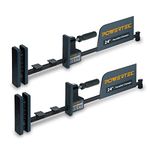 POWERTEC 71368 24-Inch Parallel Clamps for Woodworking | 90 Degree Heavy Duty Steel Bar Jaw Clamp Spreader Tool | 2PK