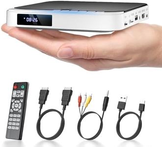 DESOBRY Mini DVD Player - HDMI, 1080P HD Compact DVD Player for Smart TV, All Region Free, AV Output