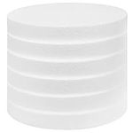 Belle Vous Craft Foam Circles (6 Pack) - 20cm / 8 Inches Diameter, 2.5cm / 1 Inch Thick - Round Polystyrene Foam Discs for Modelling, School Projects, Sculptures, Floral Arrangements, Arts and Crafts