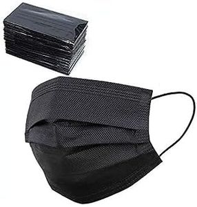 Disposable Black Ear Loop 3-Ply Non-Medical Face Masks (50 Masks/Pack)