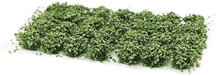 28 Pcs Green Bushy Tufts Lowland Shrubs Tuft Terrain Model Kit Static Scenery Model DIY Miniature for Train Landscape Railroad Scenery Sand Military Layout Model War Gaming Terrain